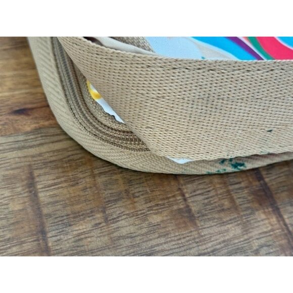 LeSportsac Deluxe Everyday Crossbody Bag Tan Nylon Adjustable Strap Jukebox Rare - Picture 6 of 12